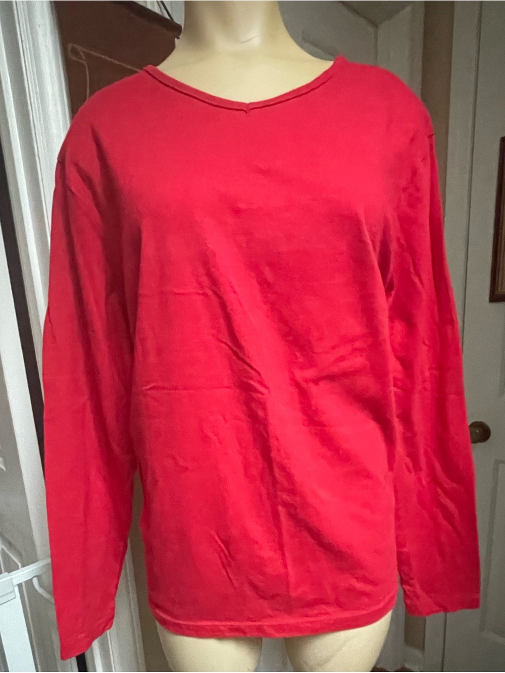 Classic Long Sleeve Red Top